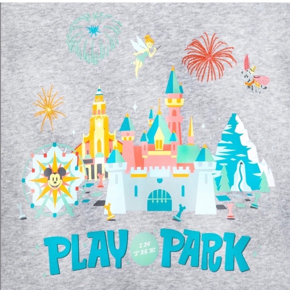 Disney Resorts Womens XL Gray Embroidered Graphic Zip up Hoodie with Drawstrings - Picture 3 of 13